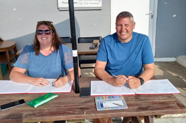 Scorers - Becki Badham and Darren Bujega